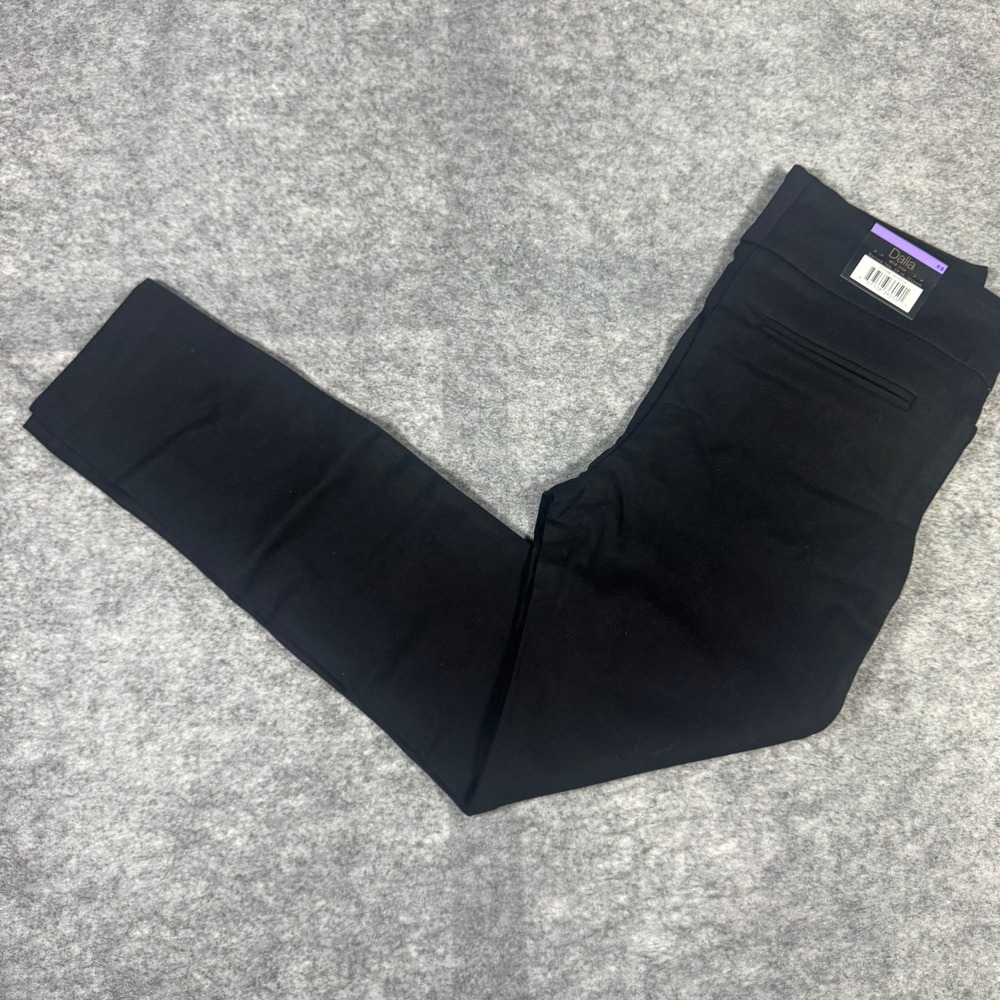 Dalia Womens Black Mid Rise Narrow Leg Pull On Trousers Pants XS D5185-E906